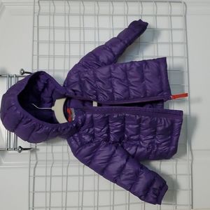 Purple primary puffy jacket
